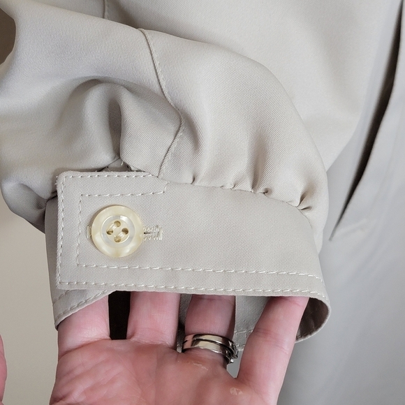 Vintage NWT Forecaster of Boston | Cream Water Repellent Trench Coat Size 11/12 - Picture 6 of 9